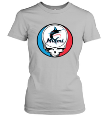 Miami Marlins Grateful Dead Steal Your Face Baseball Womens T-Shirt Womens T-Shirt - VeigarTee