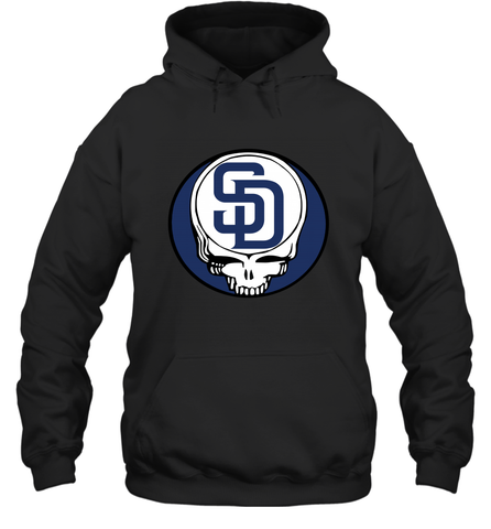 San Diego Padres Grateful Dead Steal Your Face Baseball Adult Hoodie Sweatshirt Adult Hoodie Sweatshirt / Black / S Adult Hoodie Sweatshirt - VeigarTee
