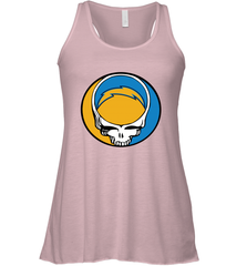 Los Angeles Chargers Grateful Dead Steal Your Face NFL Football Womens Racerback Tank Top Womens Racerback Tank Top - VeigarTee
