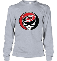 Carolina Hurricanes Grateful Dead Steal Your Face Hockey NHL Adult Long Sleeve T-Shirt Adult Long Sleeve T-Shirt - VeigarTee