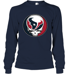 Houston Texans Grateful Dead Steal Your Face NFL Football Adult Long Sleeve T-Shirt