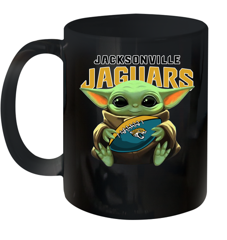 Baby Yoda Loves The Jacksonville Jaguars Star Wars Baby Yoda Hugs Jaguars NFL Ceramic Mug 11oz Ceramic Mug 11oz / Black / 11oz Ceramic Mug 11oz - VeigarTee