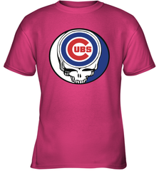 Chicago Cubs Grateful Dead Steal Your Face Baseball Youth T-Shirt Youth T-Shirt - VeigarTee