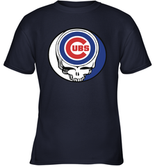 Chicago Cubs Grateful Dead Steal Your Face Baseball Youth T-Shirt Youth T-Shirt - VeigarTee