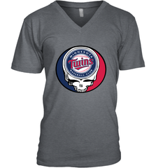 Minnesota Twins Grateful Dead Steal Your Face Baseball Mens V-Neck T-Shirt Mens V-Neck T-Shirt - VeigarTee