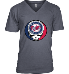 Minnesota Twins Grateful Dead Steal Your Face Baseball Mens V-Neck T-Shirt Mens V-Neck T-Shirt - VeigarTee