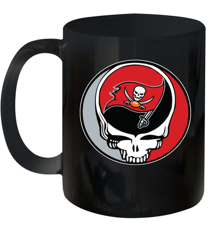Tampa Bay Buccaneers Grateful Dead Steal Your Face NFL Football Ceramic Mug 11oz Ceramic Mug 11oz / Black / 11oz Ceramic Mug 11oz - VeigarTee