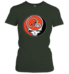 Cleveland Browns Grateful Dead Steal Your Face NFL Football Womens T-Shirt Womens T-Shirt - VeigarTee