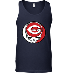 Cincinnati Reds Grateful Dead Steal Your Face Baseball Mens Tank Top Mens Tank Top - VeigarTee