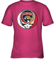 Florida Panthers Grateful Dead Steal Your Face Hockey NHL Youth T-Shirt Youth T-Shirt - VeigarTee