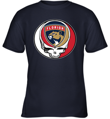 Florida Panthers Grateful Dead Steal Your Face Hockey NHL Youth T-Shirt Youth T-Shirt - VeigarTee