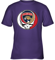 Florida Panthers Grateful Dead Steal Your Face Hockey NHL Youth T-Shirt Youth T-Shirt - VeigarTee