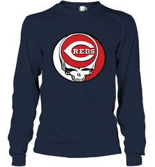 Cincinnati Reds Grateful Dead Steal Your Face Baseball Adult Long Sleeve T-Shirt Adult Long Sleeve T-Shirt - VeigarTee