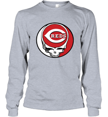 Cincinnati Reds Grateful Dead Steal Your Face Baseball Adult Long Sleeve T-Shirt Adult Long Sleeve T-Shirt - VeigarTee