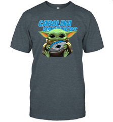 Baby Yoda Loves The Carolina Panthers Star Wars Baby Yoda Hugs Panthers NFL Mens T-Shirt Mens T-Shirt - VeigarTee