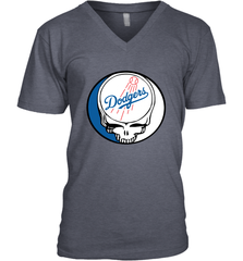 Los Angeles Dodgers Grateful Dead Steal Your Face Baseball Mens V-Neck T-Shirt Mens V-Neck T-Shirt - VeigarTee