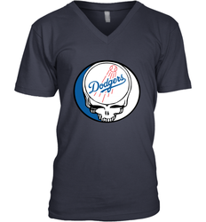 Los Angeles Dodgers Grateful Dead Steal Your Face Baseball Mens V-Neck T-Shirt