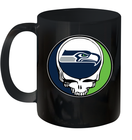 Seattle Seahawks Grateful Dead Steal Your Face NFL Football Ceramic Mug 11oz Ceramic Mug 11oz / Black / 11oz Ceramic Mug 11oz - VeigarTee