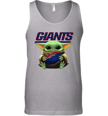 Baby Yoda Loves The New York Giants Star Wars Baby Yoda Hugs Giants NFL Mens Tank Top Mens Tank Top - VeigarTee