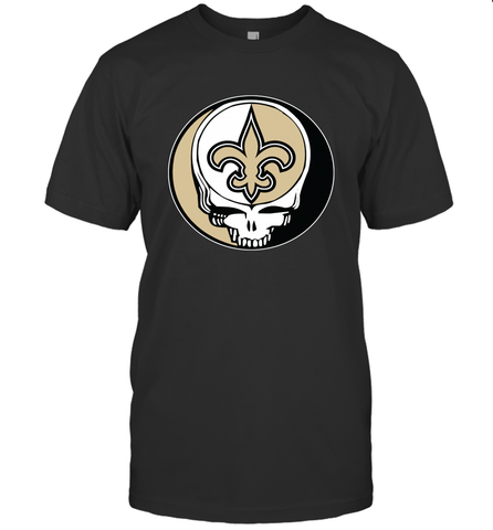 New Orleans Saints Grateful Dead Steal Your Face NFL Football Mens T-Shirt Mens T-Shirt / Black / S Mens T-Shirt - VeigarTee