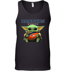 Baby Yoda Loves The Denver Broncos Star Wars Baby Yoda Hugs Broncos NFL Mens Tank Top Mens Tank Top - VeigarTee
