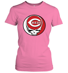 Cincinnati Reds Grateful Dead Steal Your Face Baseball Womens T-Shirt Womens T-Shirt - VeigarTee