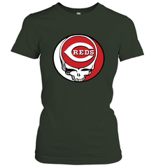 Cincinnati Reds Grateful Dead Steal Your Face Baseball Womens T-Shirt Womens T-Shirt - VeigarTee