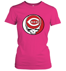 Cincinnati Reds Grateful Dead Steal Your Face Baseball Womens T-Shirt Womens T-Shirt - VeigarTee
