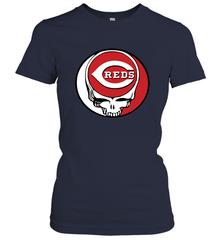 Cincinnati Reds Grateful Dead Steal Your Face Baseball Womens T-Shirt Womens T-Shirt - VeigarTee