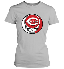 Cincinnati Reds Grateful Dead Steal Your Face Baseball Womens T-Shirt Womens T-Shirt - VeigarTee