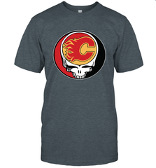 Calgary Flames Grateful Dead Steal Your Face Hockey NHL Mens T-Shirt Mens T-Shirt - VeigarTee