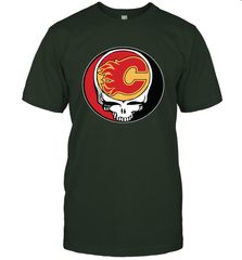 Calgary Flames Grateful Dead Steal Your Face Hockey NHL Mens T-Shirt Mens T-Shirt - VeigarTee