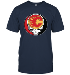 Calgary Flames Grateful Dead Steal Your Face Hockey NHL Mens T-Shirt Mens T-Shirt - VeigarTee