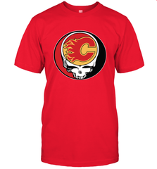 Calgary Flames Grateful Dead Steal Your Face Hockey NHL Mens T-Shirt Mens T-Shirt - VeigarTee