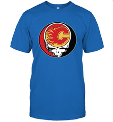 Calgary Flames Grateful Dead Steal Your Face Hockey NHL Mens T-Shirt Mens T-Shirt - VeigarTee
