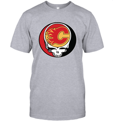 Calgary Flames Grateful Dead Steal Your Face Hockey NHL Mens T-Shirt Mens T-Shirt - VeigarTee