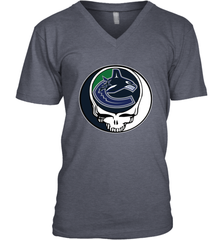 Vancouver Canucks Grateful Dead Steal Your Face Hockey NHL Mens V-Neck T-Shirt Mens V-Neck T-Shirt - VeigarTee