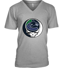 Vancouver Canucks Grateful Dead Steal Your Face Hockey NHL Mens V-Neck T-Shirt Mens V-Neck T-Shirt - VeigarTee