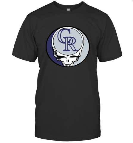 Colorado Rockies Grateful Dead Steal Your Face Baseball Mens T-Shirt Mens T-Shirt / Black / S Mens T-Shirt - VeigarTee