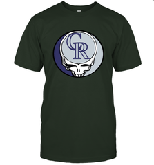 Colorado Rockies Grateful Dead Steal Your Face Baseball Mens T-Shirt Mens T-Shirt - VeigarTee