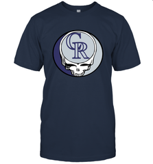 Colorado Rockies Grateful Dead Steal Your Face Baseball Mens T-Shirt Mens T-Shirt - VeigarTee