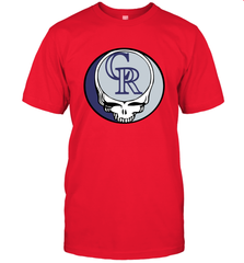 Colorado Rockies Grateful Dead Steal Your Face Baseball Mens T-Shirt Mens T-Shirt - VeigarTee