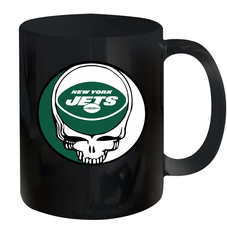 New York Jets Grateful Dead Steal Your Face NFL Football Ceramic Mug 11oz Ceramic Mug 11oz - VeigarTee