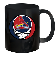 St Louis Cardinals Grateful Dead Steal Your Face Baseball Ceramic Mug 11oz Ceramic Mug 11oz - VeigarTee