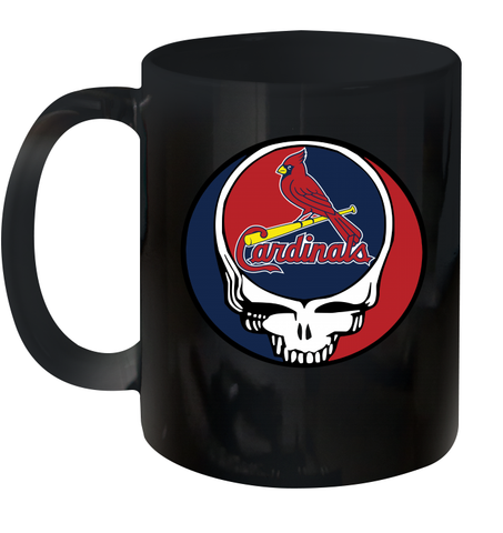 St Louis Cardinals Grateful Dead Steal Your Face Baseball Ceramic Mug 11oz Ceramic Mug 11oz / Black / 11oz Ceramic Mug 11oz - VeigarTee