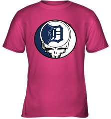 Detroit Tigers Grateful Dead Steal Your Face Baseball Youth T-Shirt Youth T-Shirt - VeigarTee