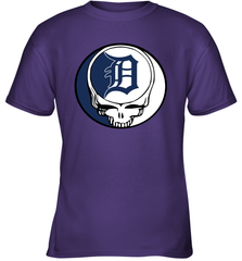 Detroit Tigers Grateful Dead Steal Your Face Baseball Youth T-Shirt Youth T-Shirt - VeigarTee