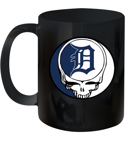Detroit Tigers Grateful Dead Steal Your Face Baseball Ceramic Mug 11oz Ceramic Mug 11oz / Black / 11oz Ceramic Mug 11oz - VeigarTee