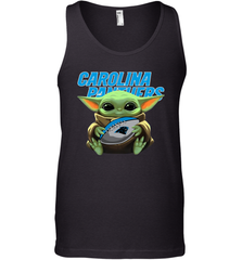 Baby Yoda Loves The Carolina Panthers Star Wars Baby Yoda Hugs Panthers NFL Mens Tank Top Mens Tank Top - VeigarTee
