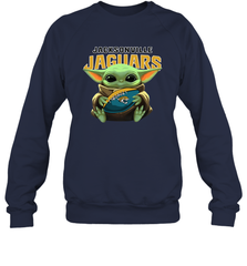 Baby Yoda Loves The Jacksonville Jaguars Star Wars Baby Yoda Hugs Jaguars NFL Adult Sweatshirt Adult Sweatshirt - VeigarTee